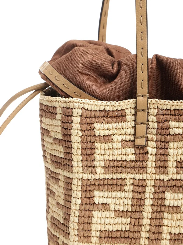 Fendi Roll Small Beige Tote Bags - Image 5