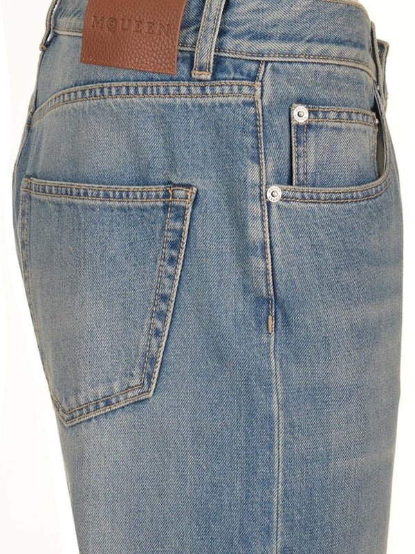 Alexander Mcqueen Blue Denim Pants - Image 5