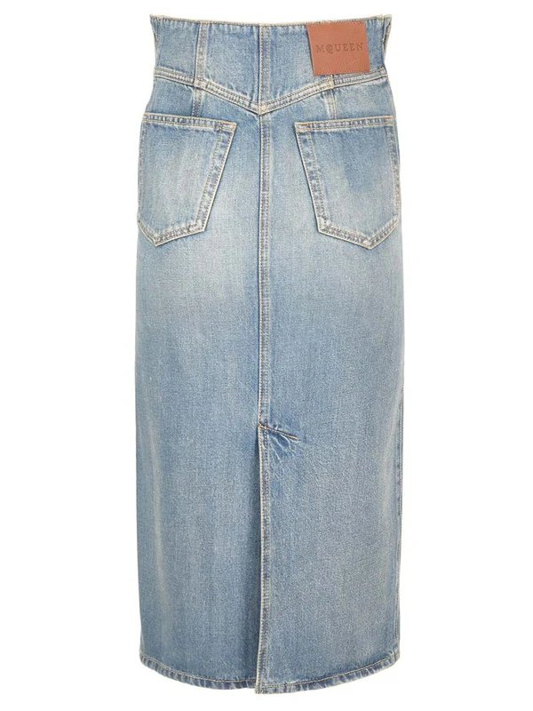 Alexander Mcqueen Blue Skirts - Image 2