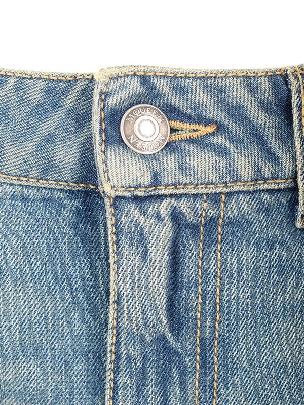 Alexander Mcqueen Blue Denim Pants - Image 4