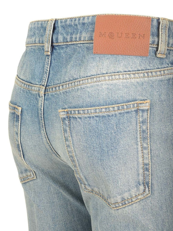 Alexander Mcqueen Blue Denim Pants - Image 5