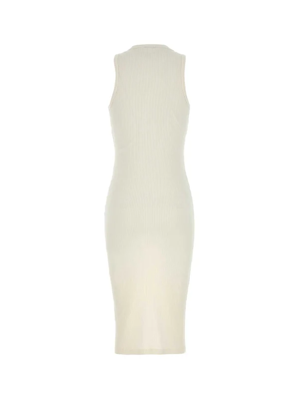 Alexander Mcqueen White Beige Midi Dress - Image 2