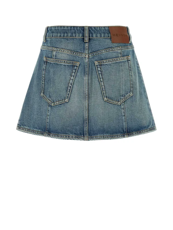 Alexander Mcqueen Blue Skirts - Image 2