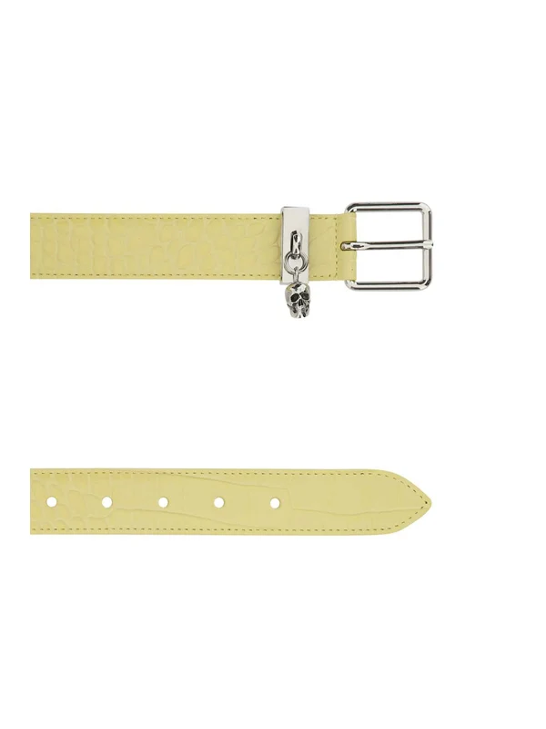 Alexander Mcqueen Yellow Leather Belts - Image 2