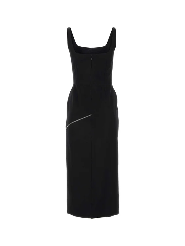 Alexander Mcqueen Black Midi Dress - Image 2
