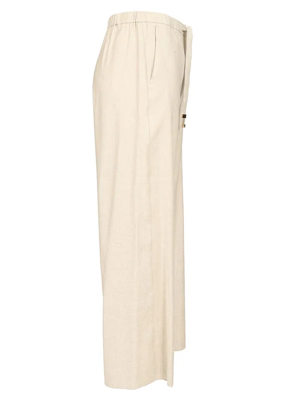 S Max Mara White Casual Pants - Image 3