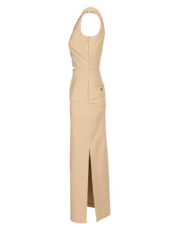 Max Mara Beige Long Dress - Image 3