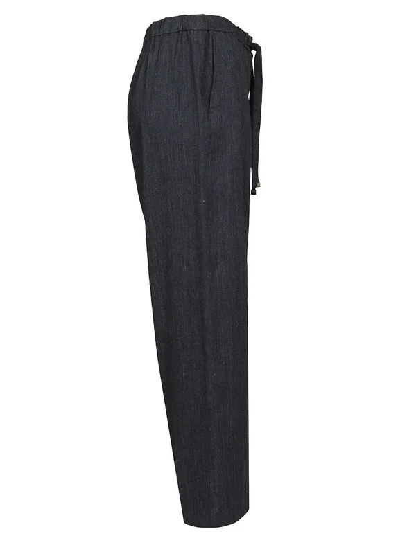 S Max Mara Blue Casual Pants - Image 3