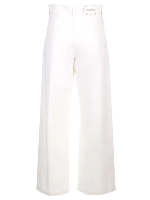 S Max Mara Marianna White Denim Pants - Image 2