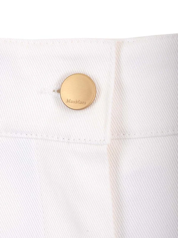 S Max Mara Marianna White Denim Pants - Image 4