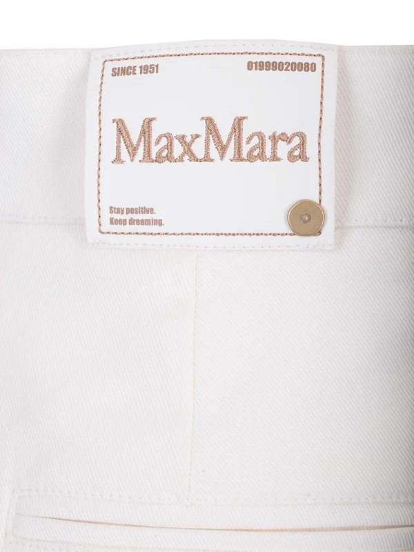 S Max Mara Marianna White Denim Pants - Image 5