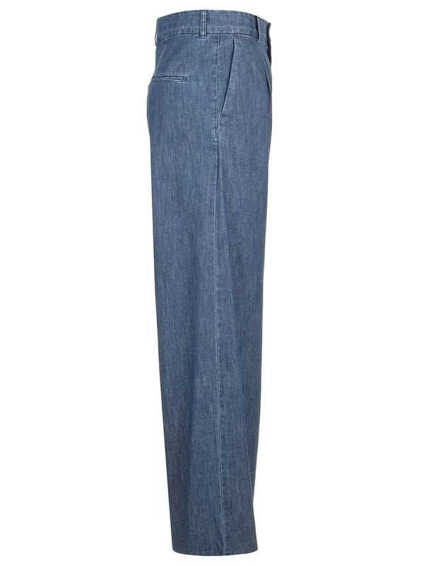S Max Mara Blue Denim Pants - Image 3