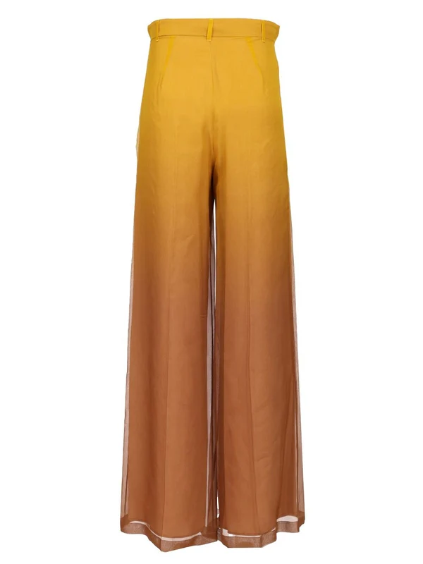 Max Mara Shaded Organza Gold Trousers - Image 2
