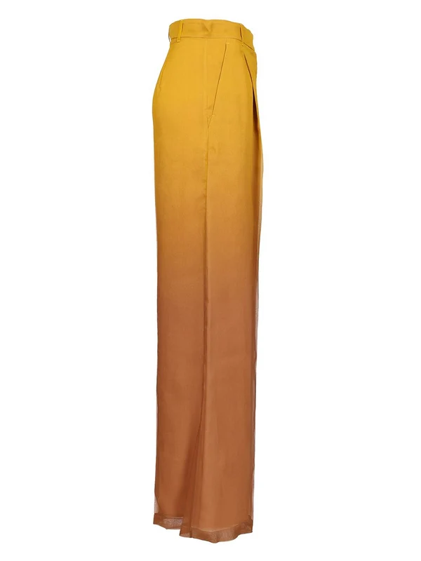 Max Mara Shaded Organza Gold Trousers - Image 3