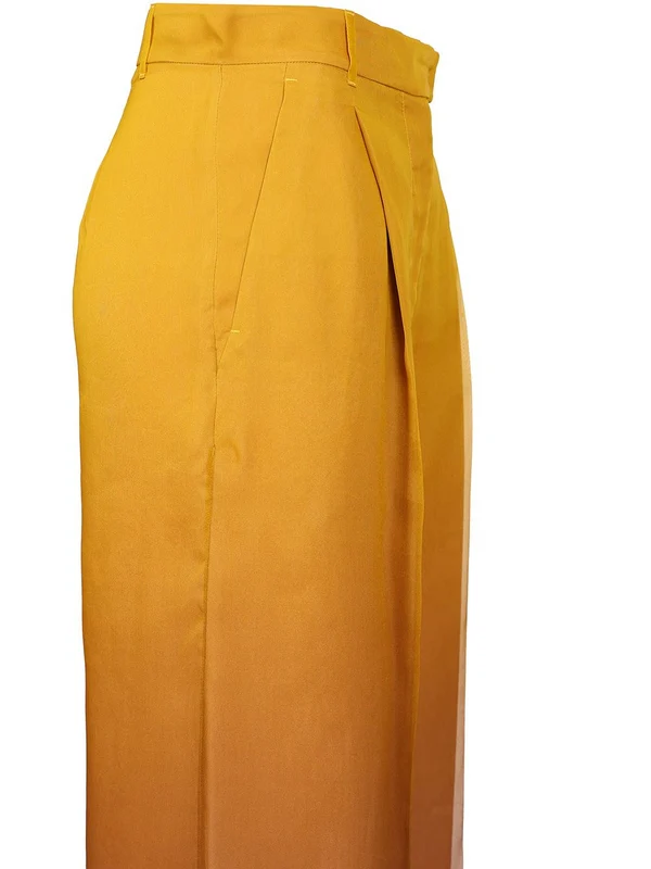 Max Mara Shaded Organza Gold Trousers - Image 4