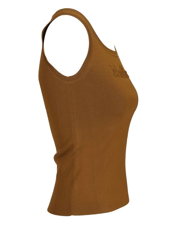 Max Mara Brown Green Sleeveless - Image 3