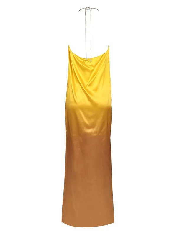 Max Mara Gold Long Dress - Image 2