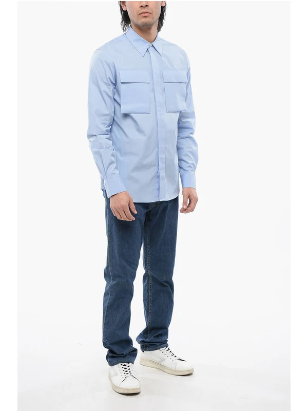 Alexander Mcqueen Skyblue Shirts - Image 4