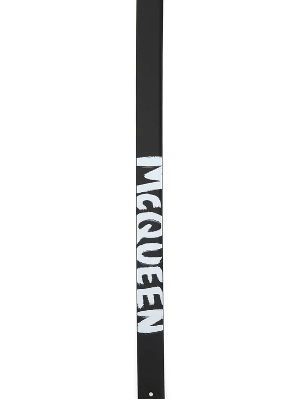 Alexander Mcqueen Black Leather Belts - Image 3