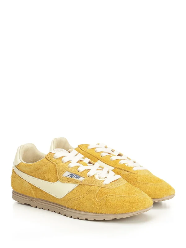 Autry Yellow Low Top Sneakers - Image 2