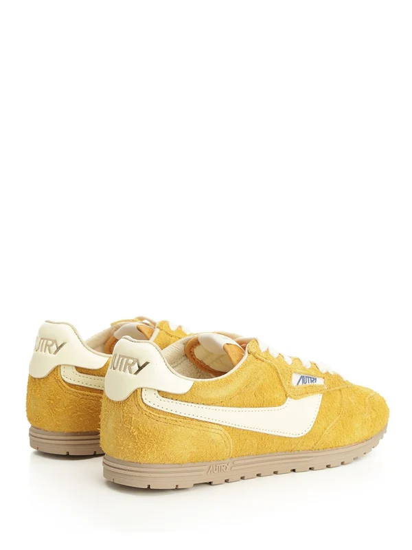 Autry Yellow Low Top Sneakers - Image 3