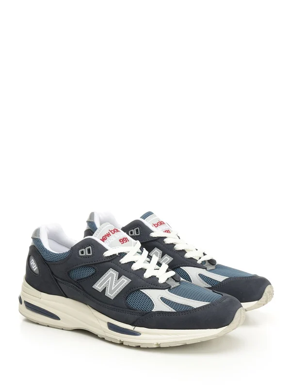 New Balance 991V2 Navy Low Top Sneakers - Image 2