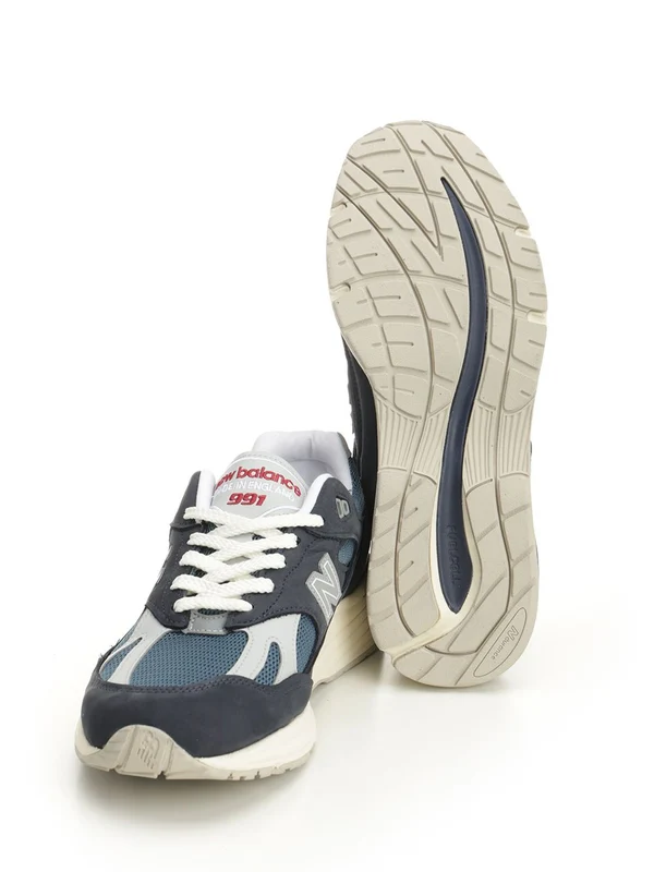 New Balance 991V2 Navy Low Top Sneakers - Image 5