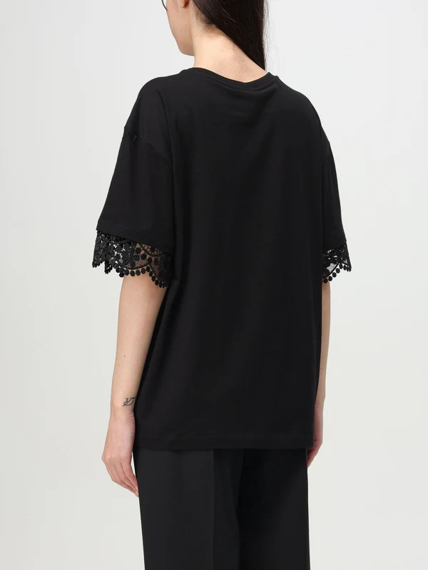 Twin Set Black Short Sleeve T-Shirt - Image 2