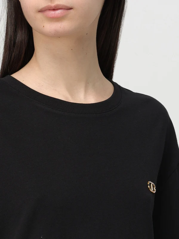 Twin Set Black Short Sleeve T-Shirt - Image 3