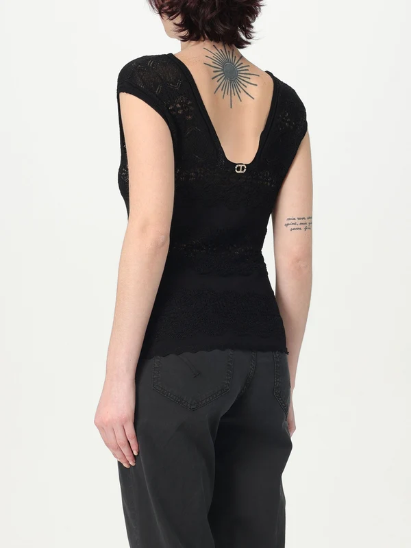 Twin Set Black Sleeveless Top - Image 2