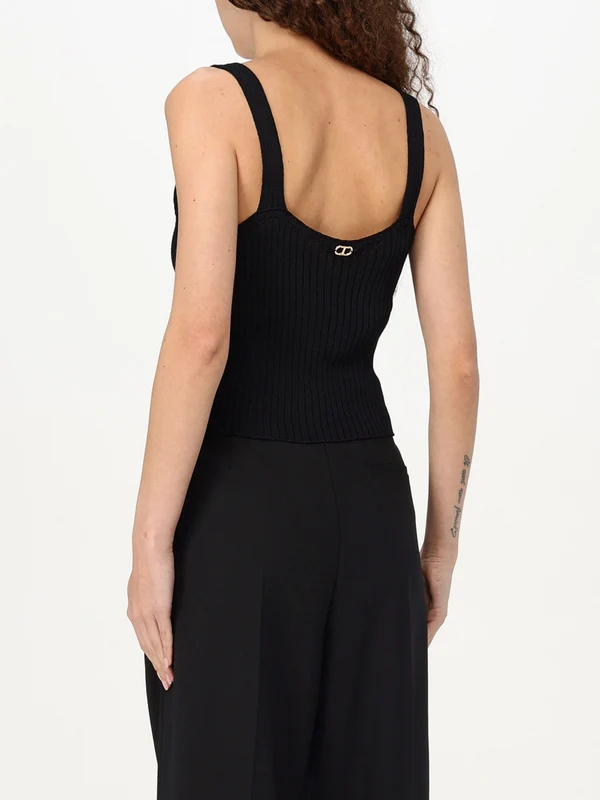 Twin Set Black Sleeveless Top - Image 2