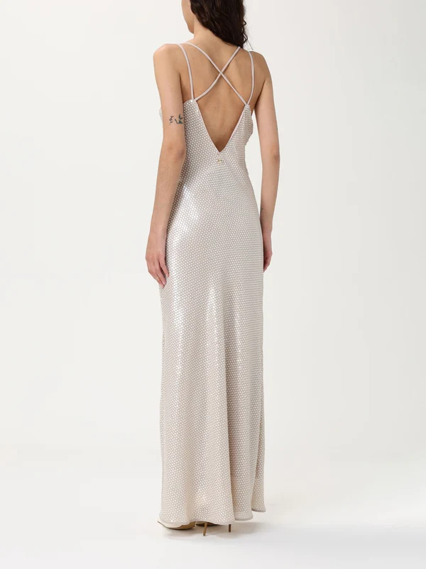 Twin Set Gray Long Dress - Image 2