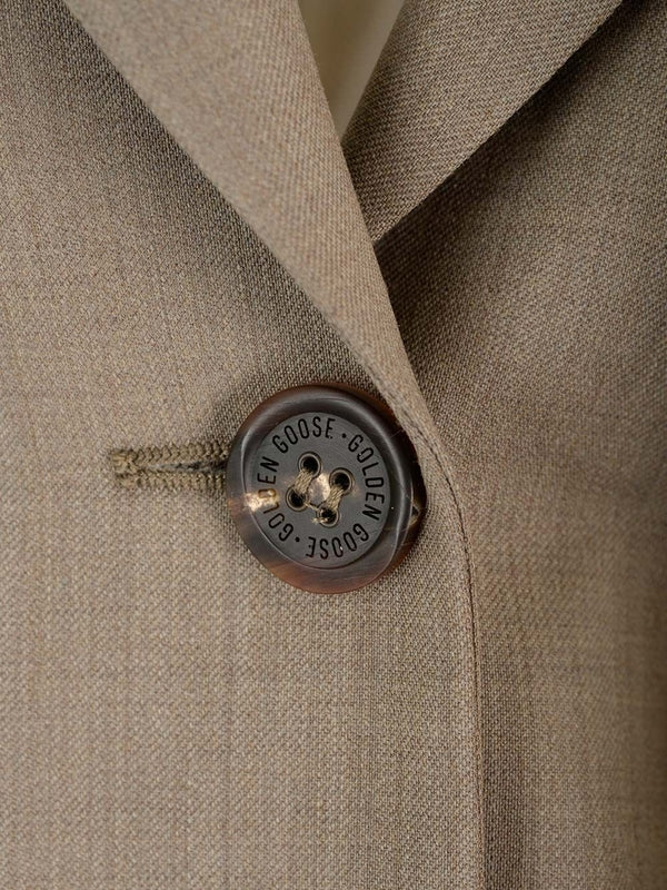 Golden Goose Beige Grey Tailored Jackets - Image 3