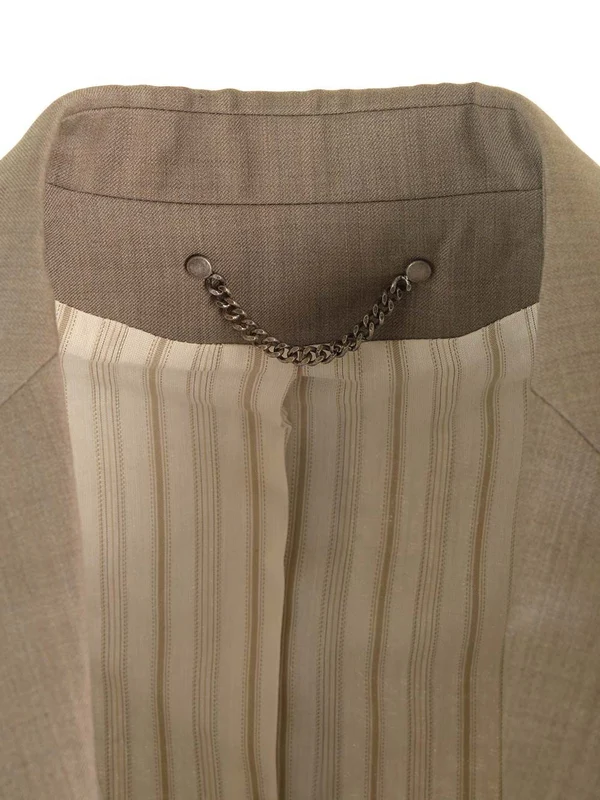 Golden Goose Beige Grey Tailored Jackets - Image 5