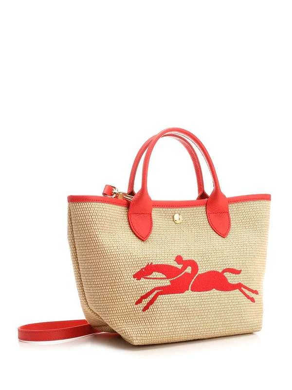 Longchamp Beige Orange Tote Bags - Image 2