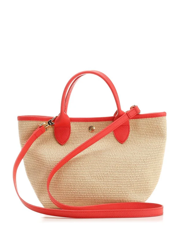 Longchamp Beige Orange Tote Bags - Image 3
