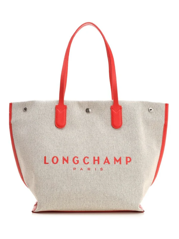 Longchamp Beige Orange Tote Bags - Image 3
