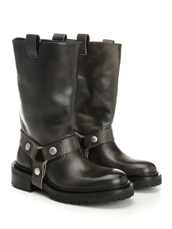 Golden Goose Black Middle Boots - Image 2