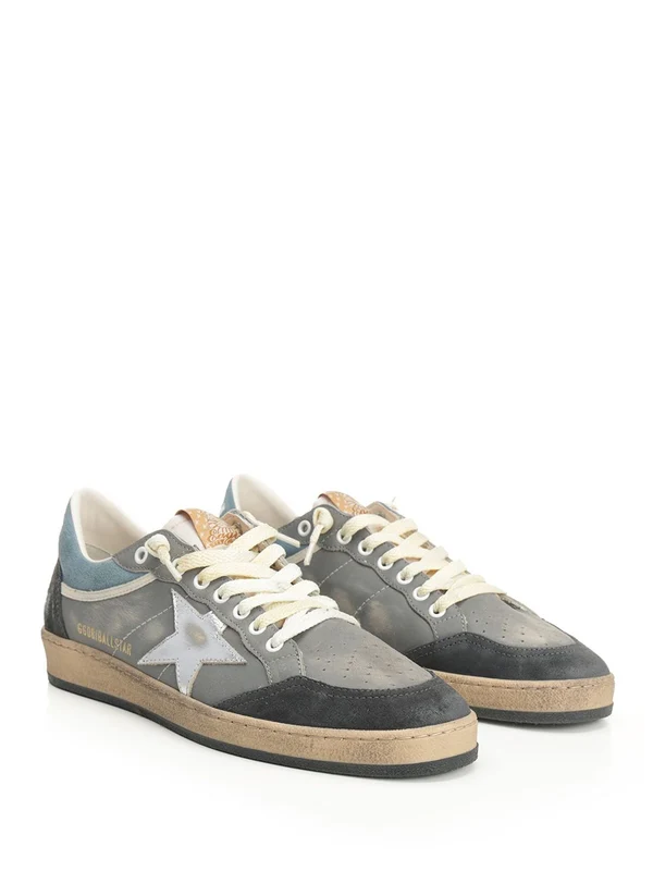 Golden Goose Grey Low Top Sneakers - Image 2