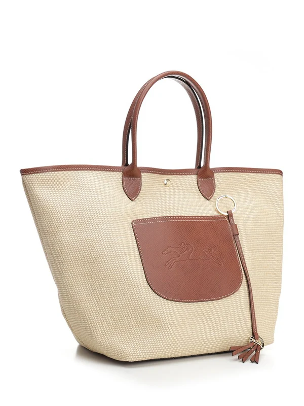 Longchamp Beige Brown Tote Bags - Image 2