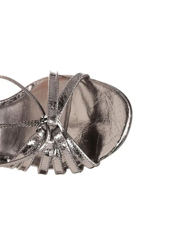 Golden Goose Silver Sandal Heels - Image 4