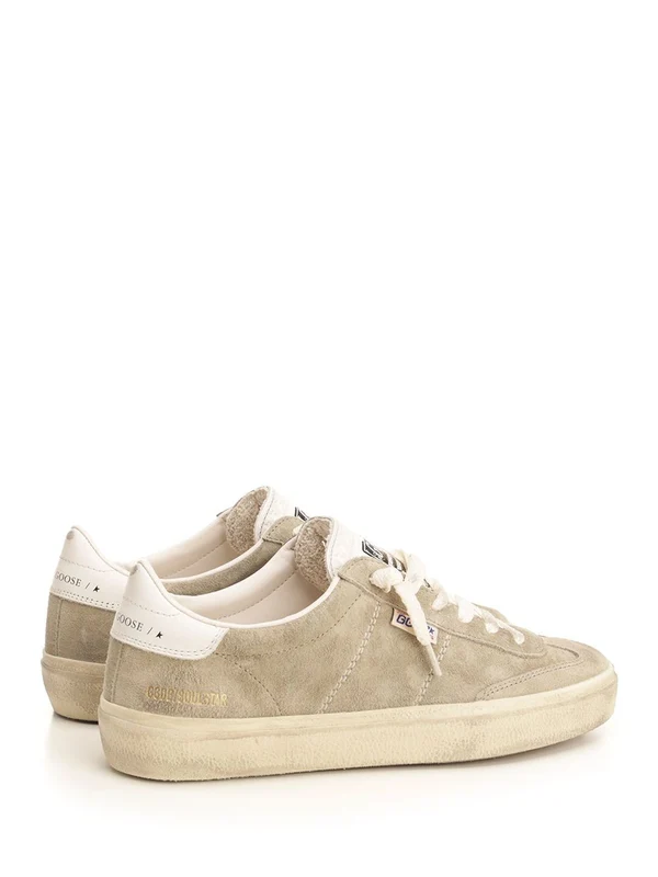 Golden Goose Beige Low Top Sneakers - Image 3