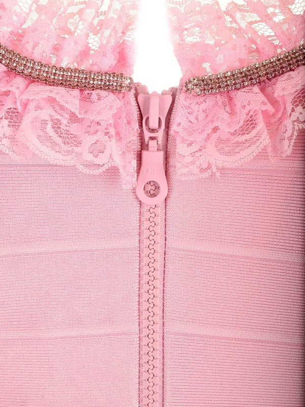 Self-Portrait Pink Mini Dress - Image 5