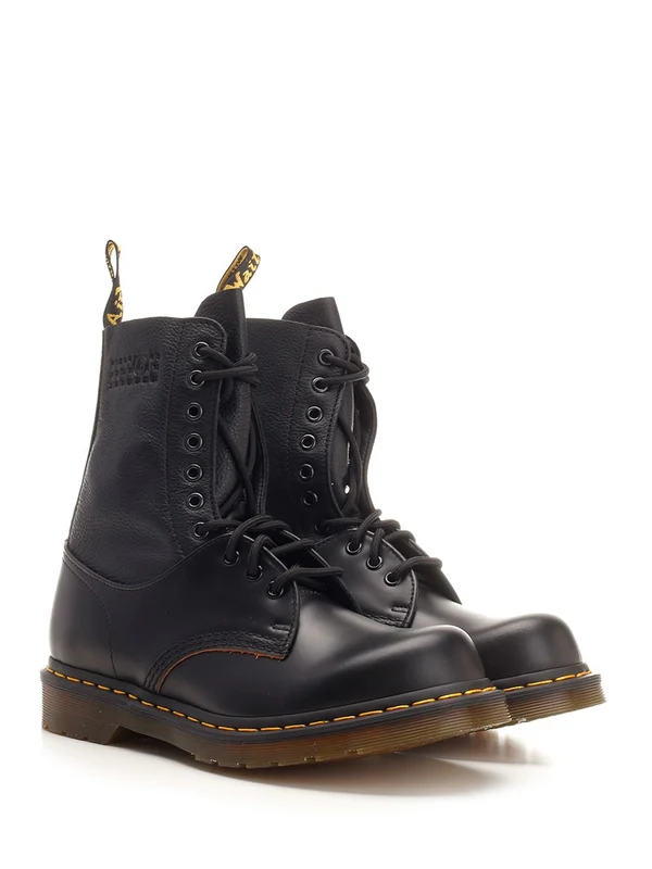 Mm6 Maison Margiela Black Lace-Up Boots - Image 2
