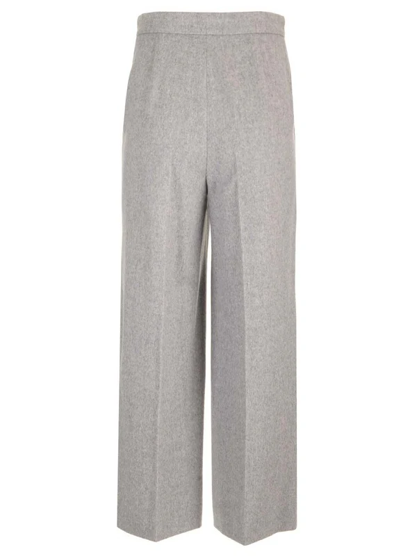 Max Mara Studio Burano Grey Trousers - Image 2