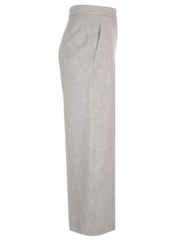 Max Mara Studio Burano Grey Trousers - Image 3