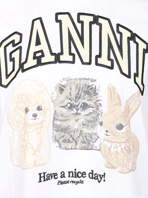 Ganni White Half Sleeve - Image 3