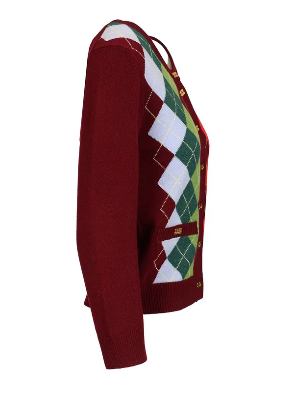 Ganni Burgundy Cardigans - Image 3
