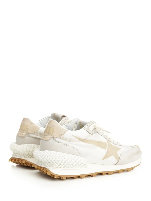 Golden Goose Beige Low Top Sneakers - Image 3