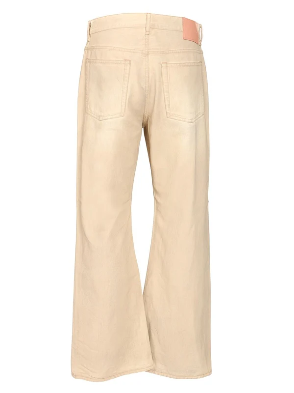 Acne Studios Beige Denim Pants - Image 2